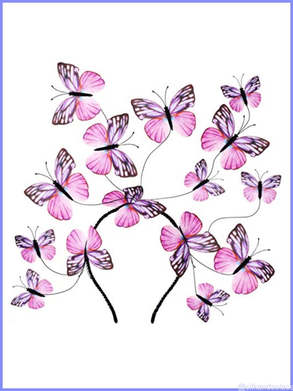 Handmade Butterfly Fascinator Headband Lightweight Plastic One Size